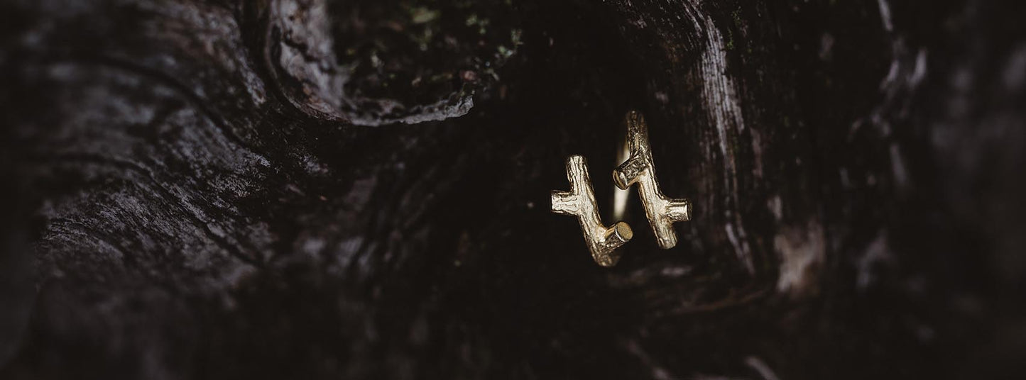 silver open ring / BRANCHES