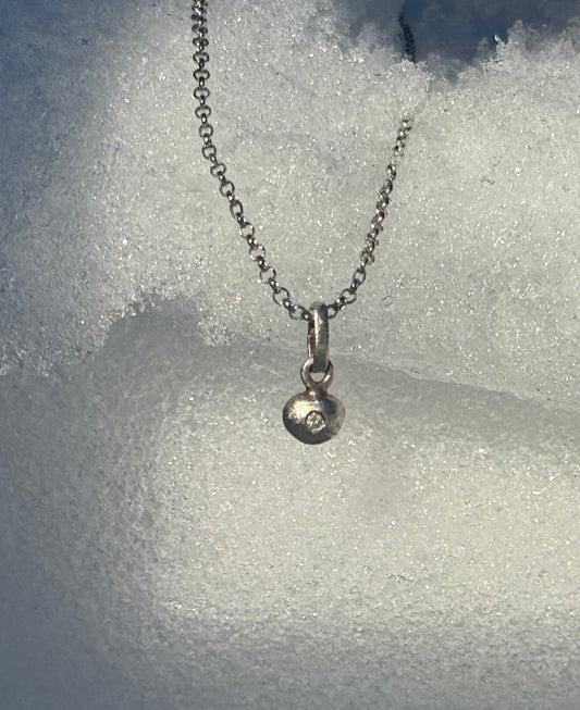 silver PENDANT with diamond / COSMIC BERRIES