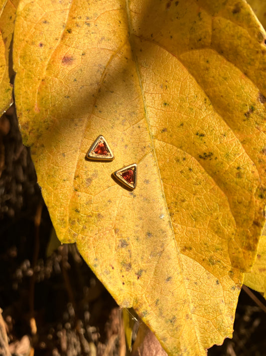 Fairmined gold earrings / TRIANGLE