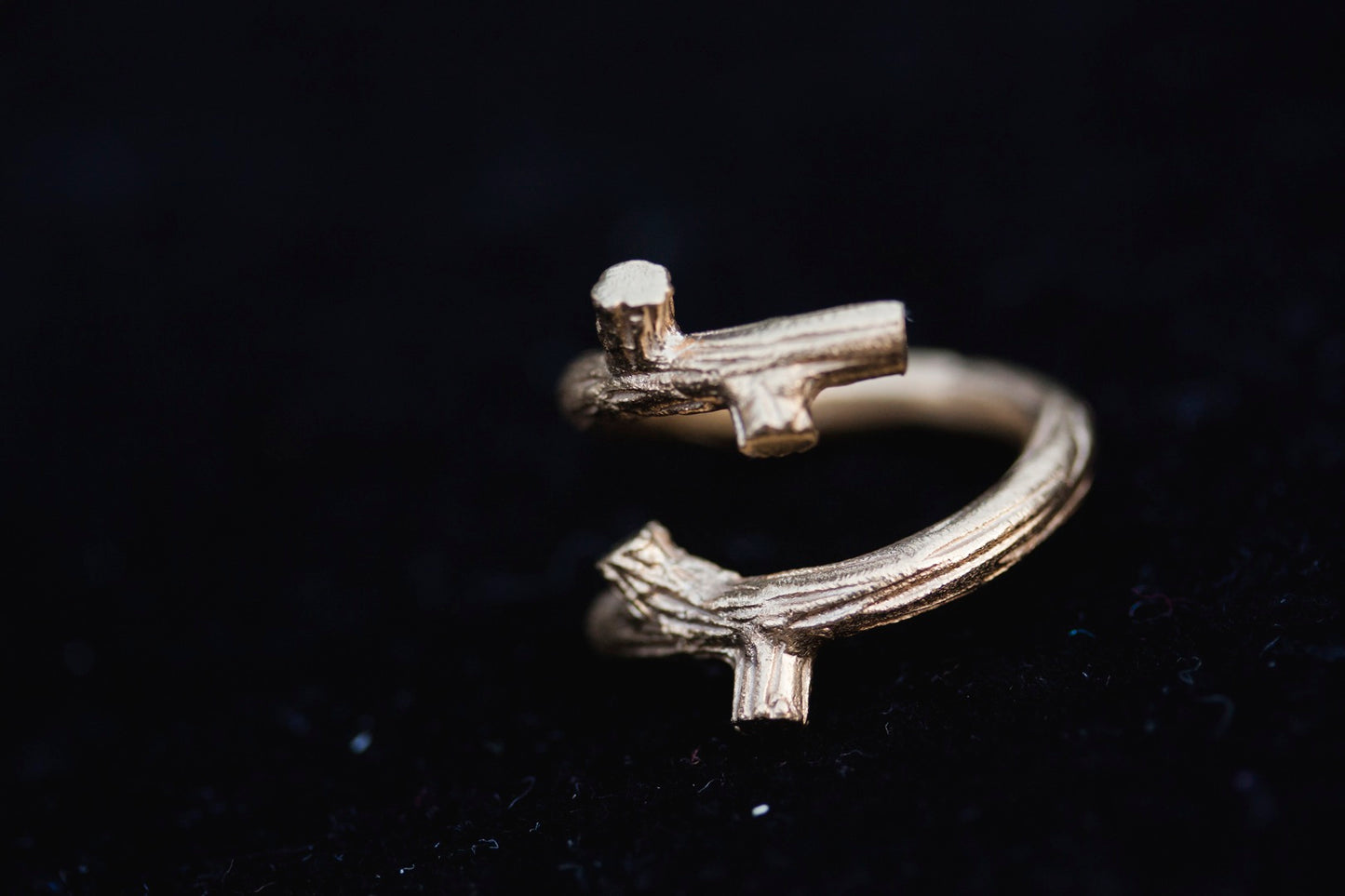 silver open ring / BRANCHES