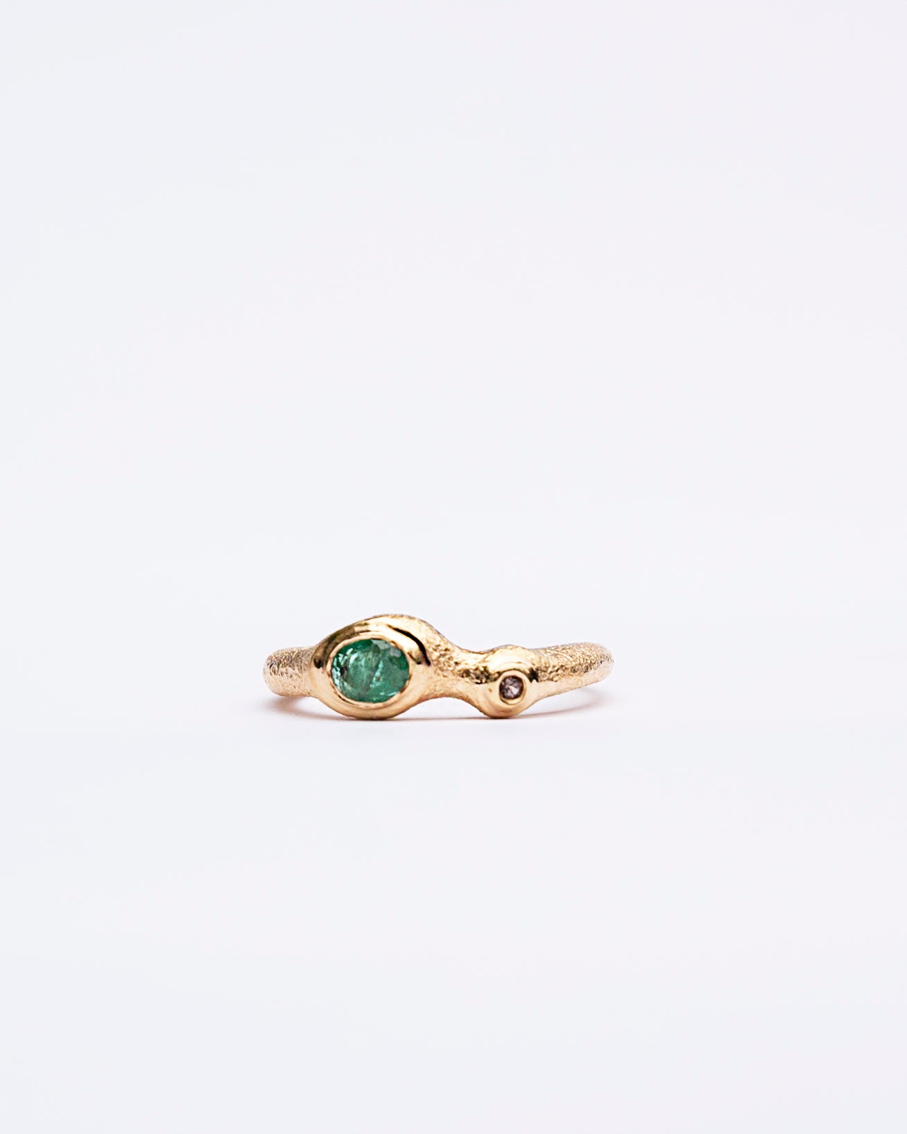 Zambian Emerald silver ring no.2