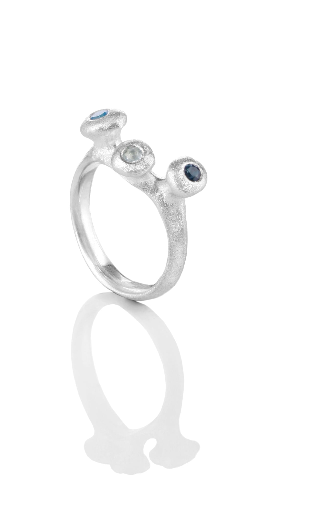 silver RING with blue topaz / COSMIC BERRIES 3
