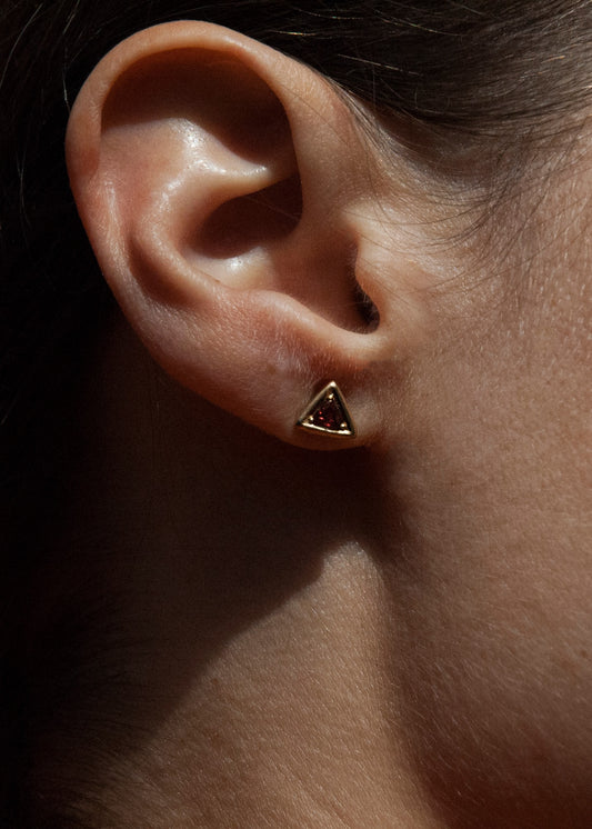 Fairmined gold earrings / TRIANGLE