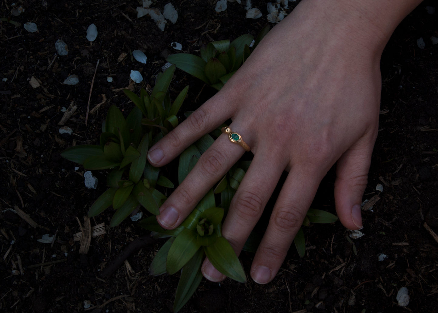 Zambian Emerald silver ring no.2