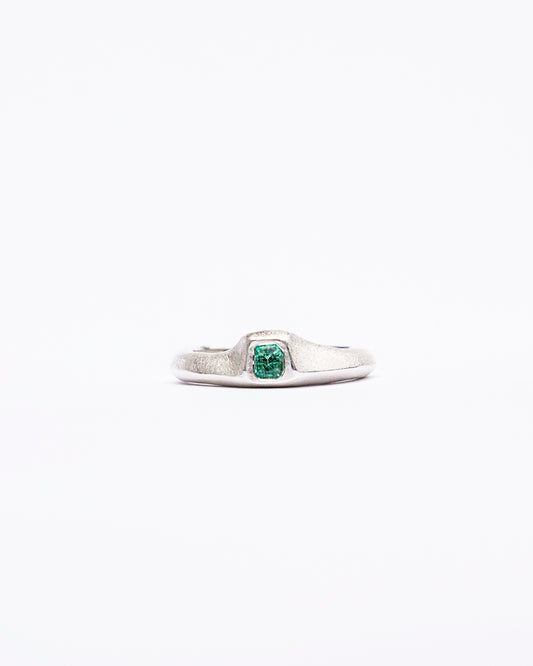 Zambian Emerald silver ring no.1