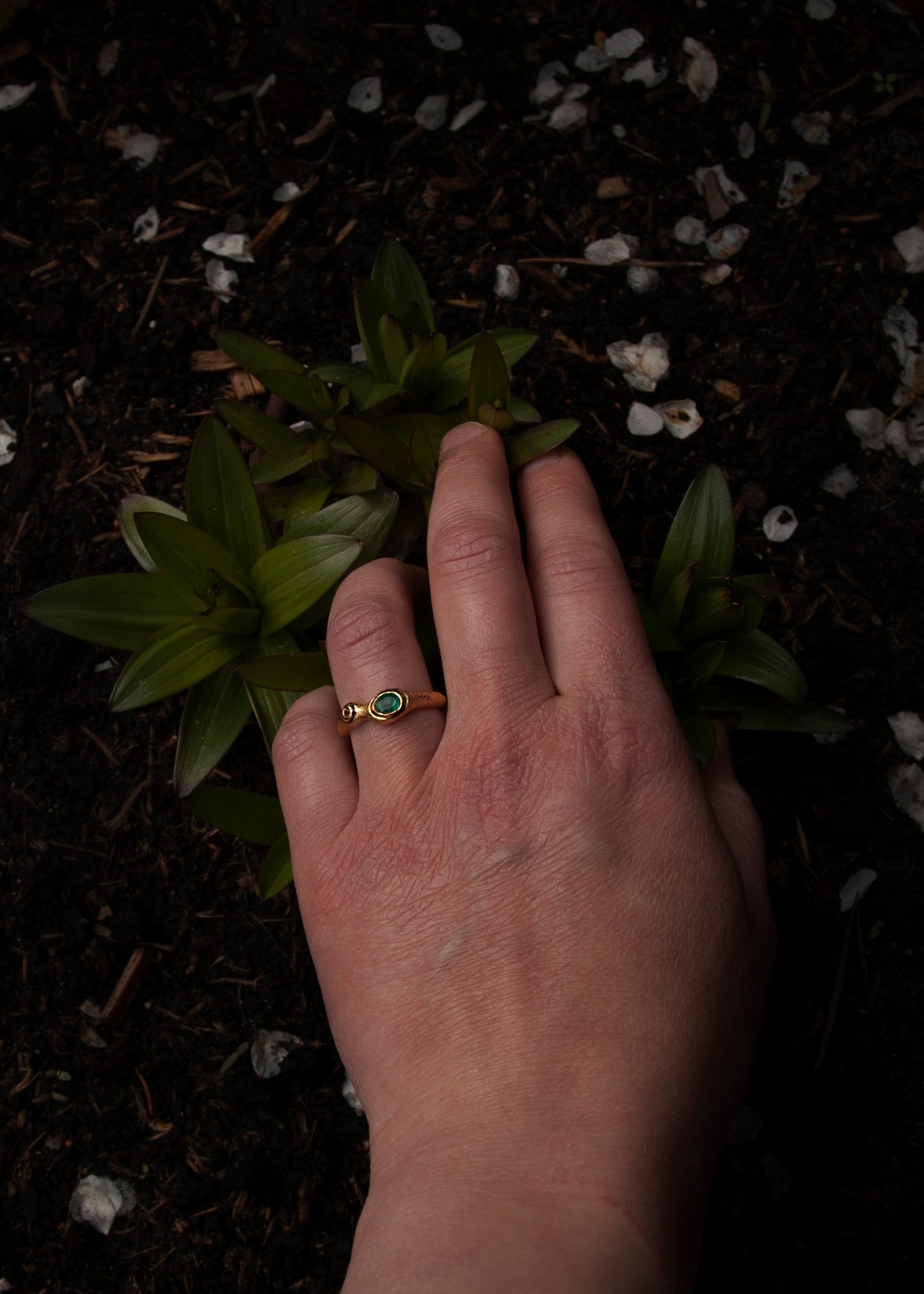 Zambian Emerald silver ring no.2