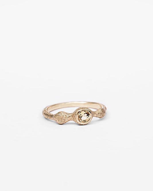 Fairmined gold RING with golden beryl / SUNNY DOT