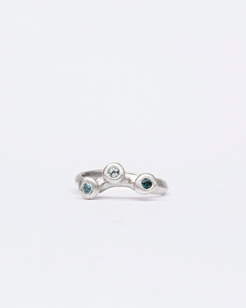 silver RING with blue topaz / COSMIC BERRIES 3