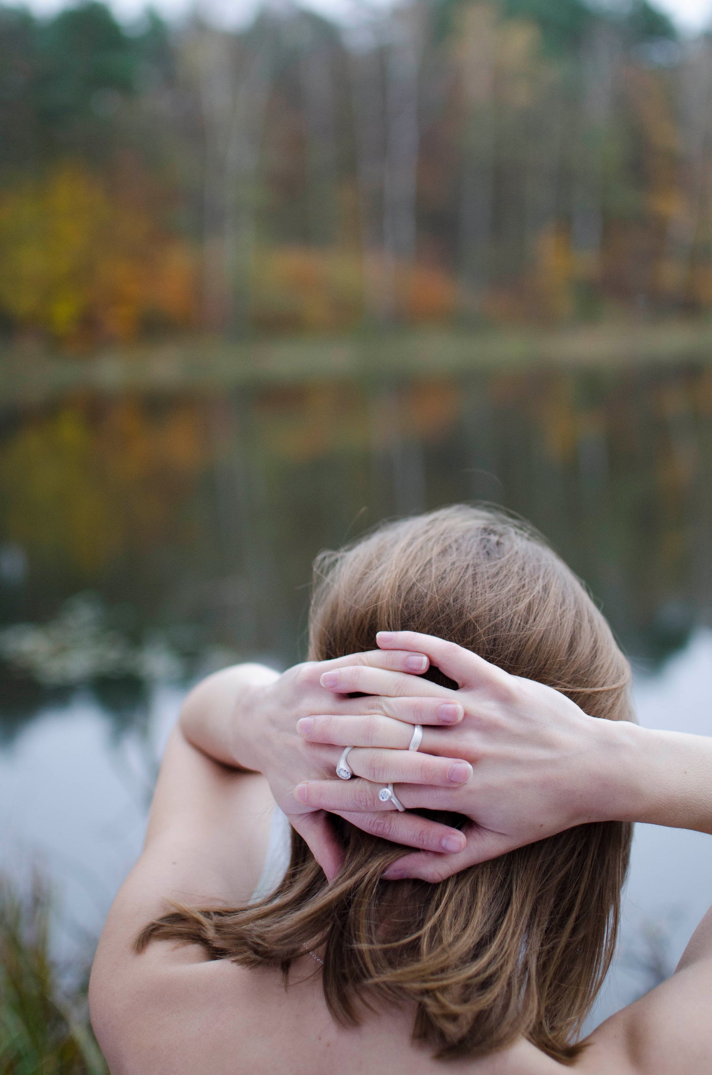 silver RING with topazes / KONSTELACJE