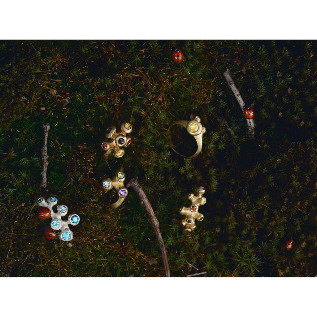 silver RING with blue topaz / COSMIC BERRIES 3