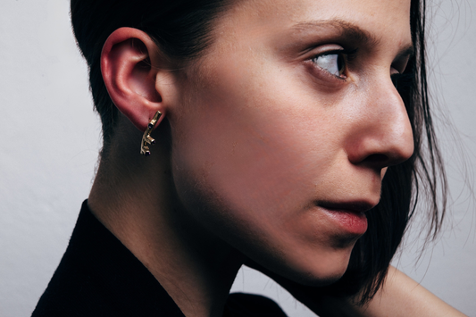 silver stud earrings / BRANCHES