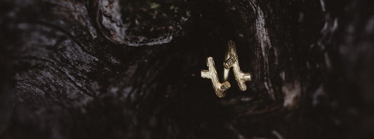 silver open ring / BRANCHES