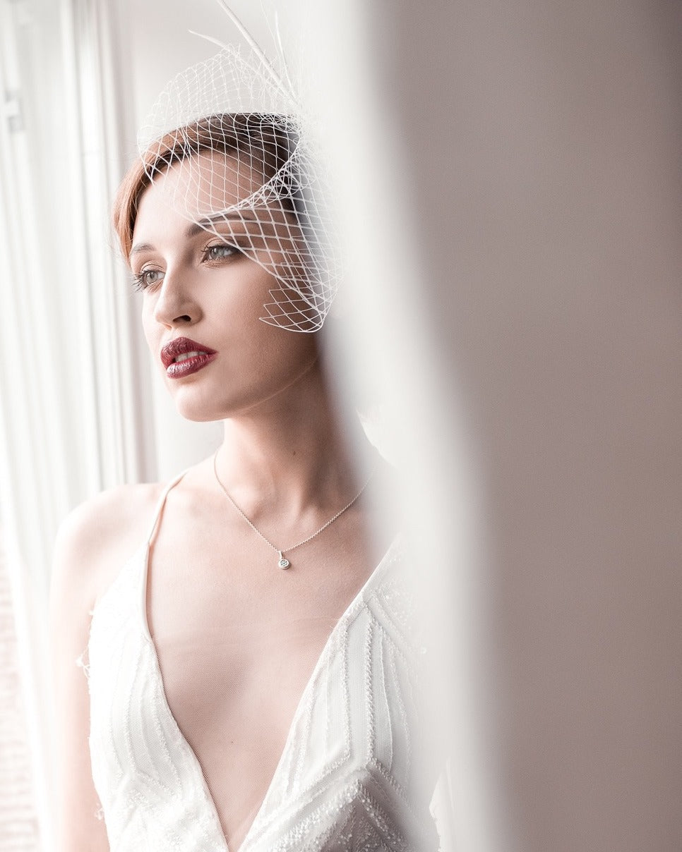 silver PENDANT with blue topaz / KONSTELACJE