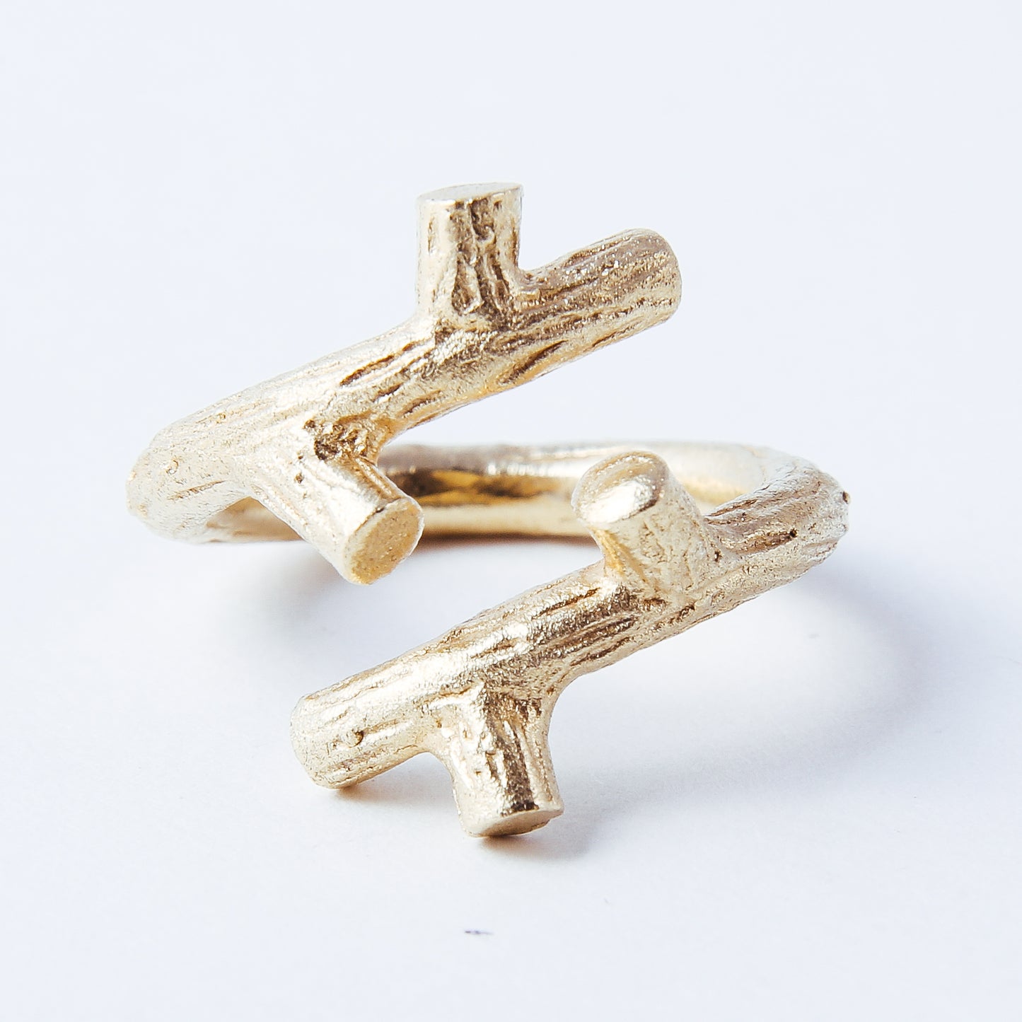 silver open ring / BRANCHES