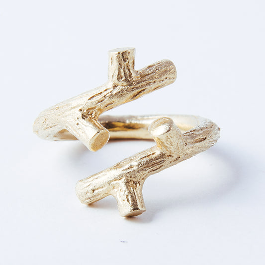 silver open ring / BRANCHES