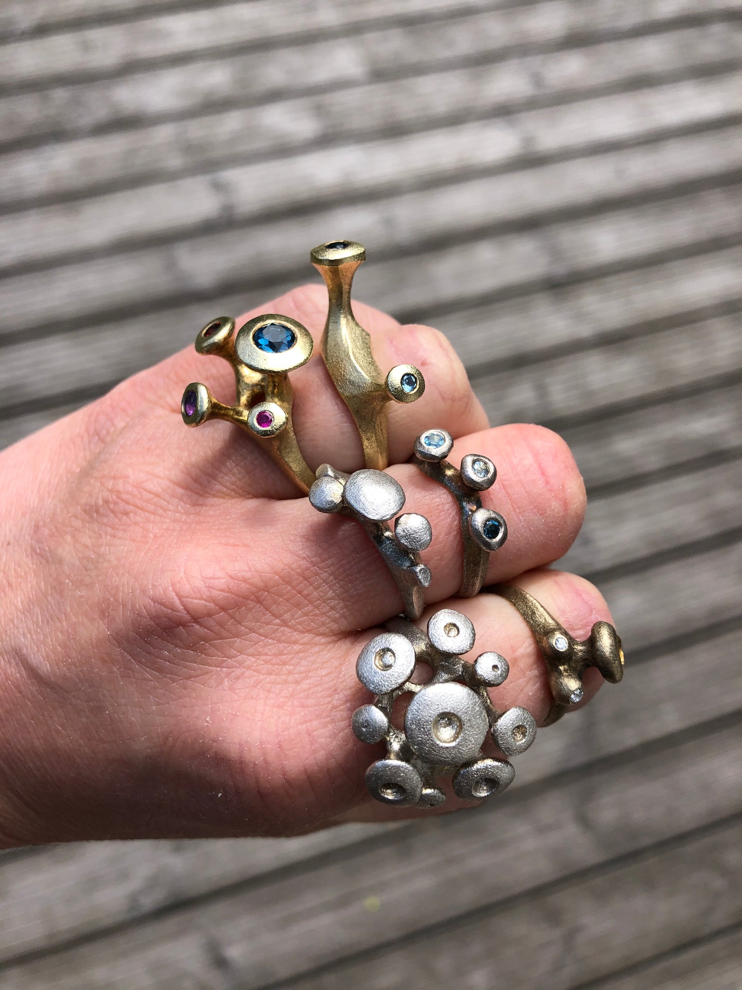 silver RING with blue topaz / COSMIC BERRIES 3