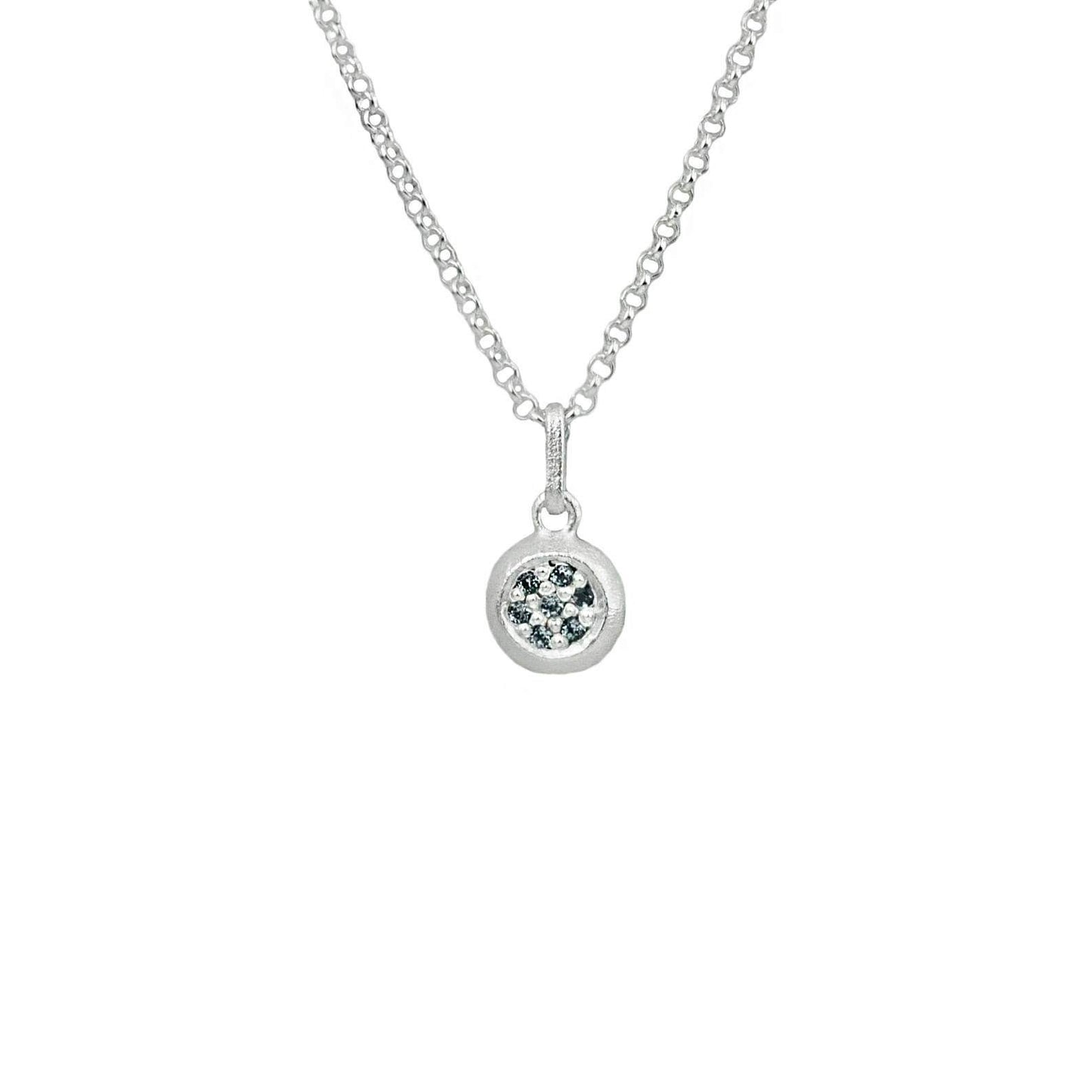 silver PENDANT with blue topaz / KONSTELACJE