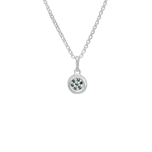 silver PENDANT with blue topaz / KONSTELACJE