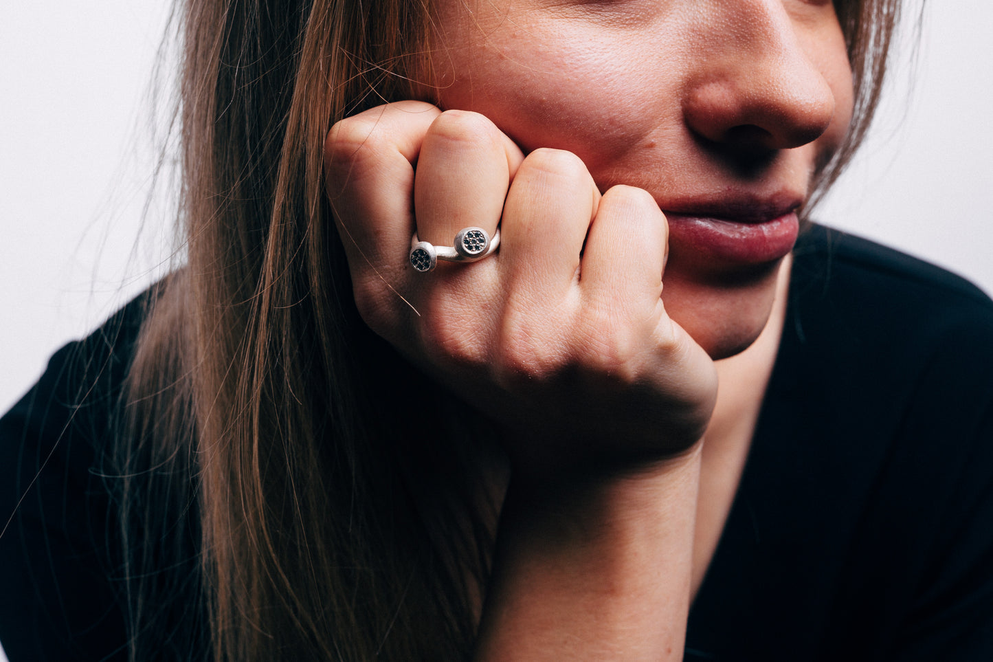 silver RING with topazes / KONSTELACJE 2