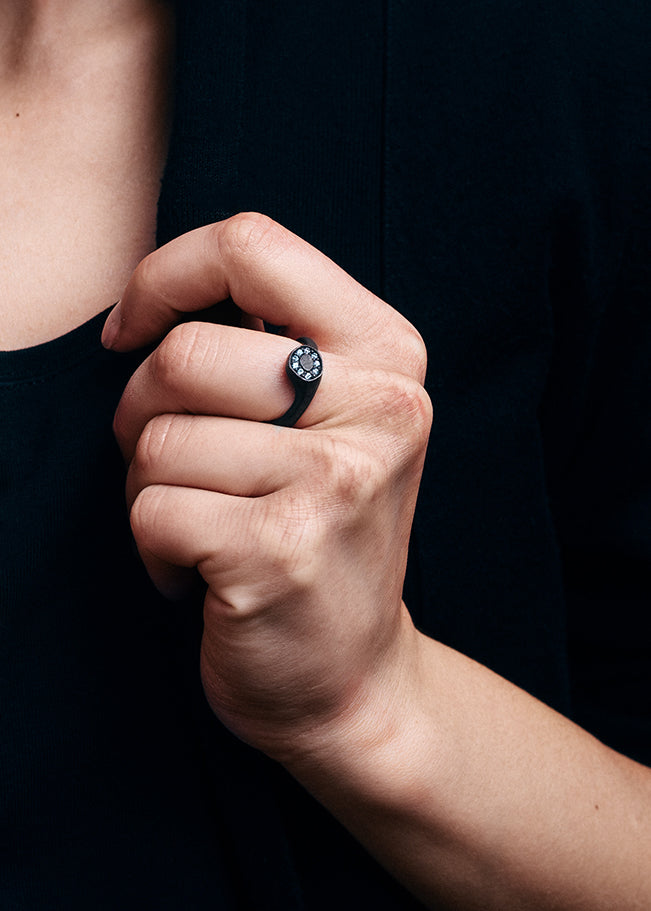 silver RING with topazes / KONSTELACJE