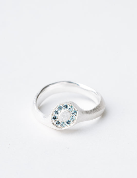 silver RING with topazes / KONSTELACJE