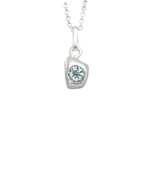 silver PENDANT with blue topaz / COSMIC BERRIES